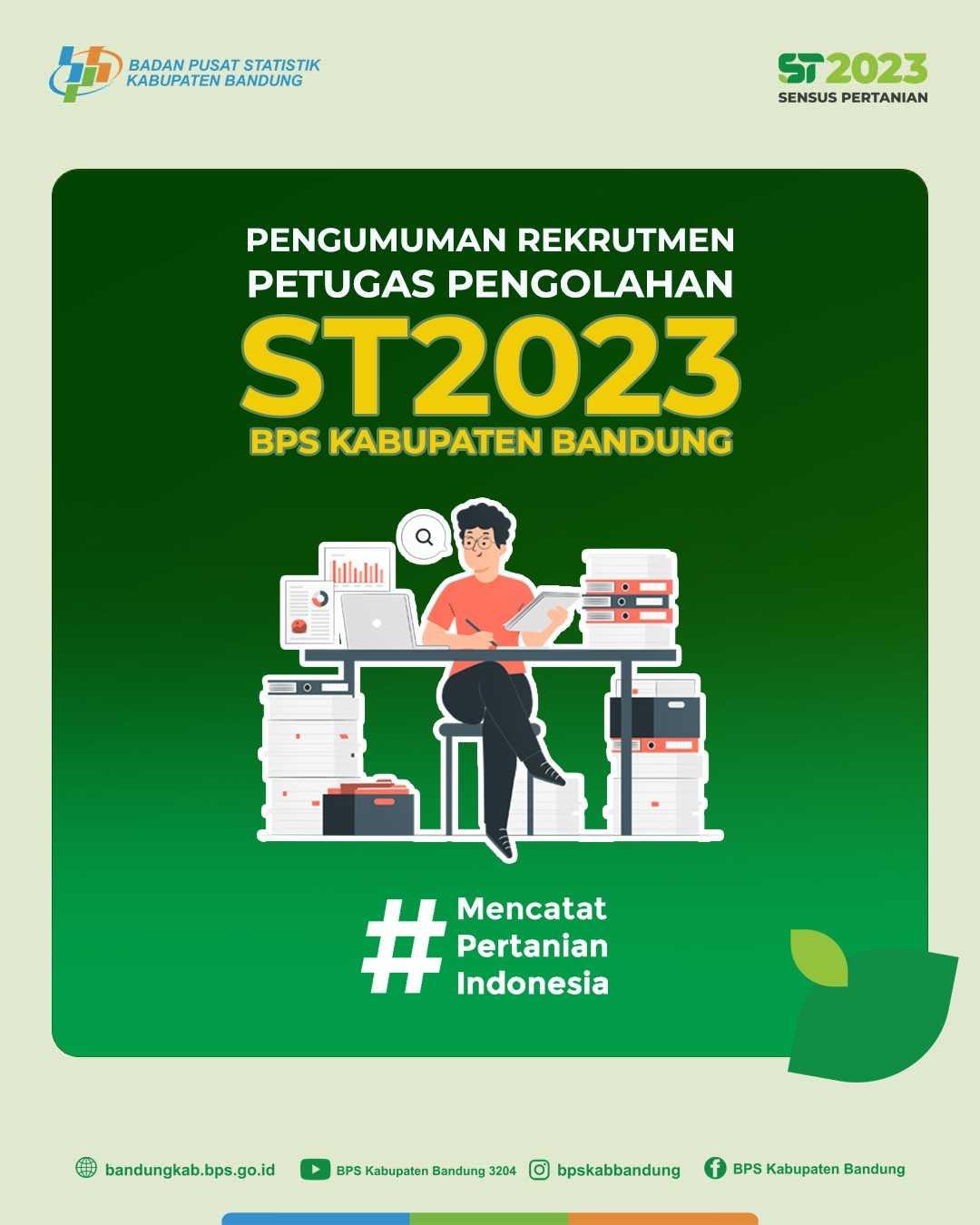 PENGUMUMAN REKRUTMEN PETUGAS PENGOLAHAN ST2023