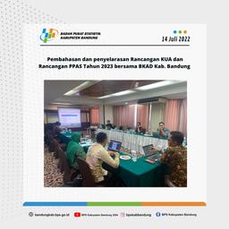 BPS Bandung Regency attended the Discussion and alignment of the Draft KUA and PPAS Draft